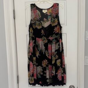 Maeve Black Floral Dress